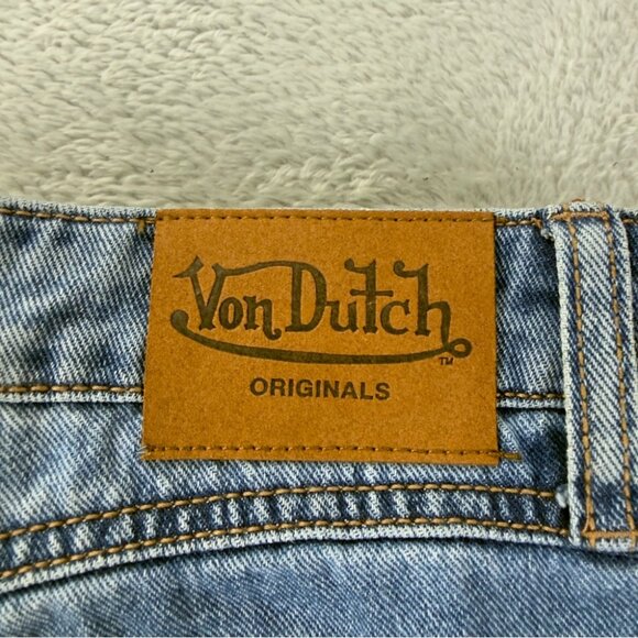 Von Dutch NWT Women's Size 30x32 Extra Wide Leg Flare Jeans Y2K Embroidered - Picture 5 of 16
